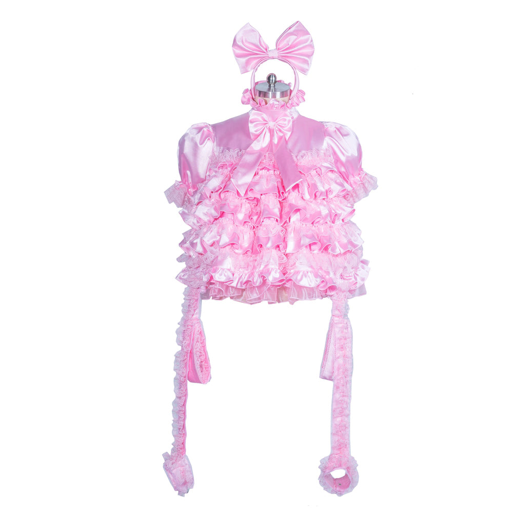 Baby Pink Satin Dress G3882