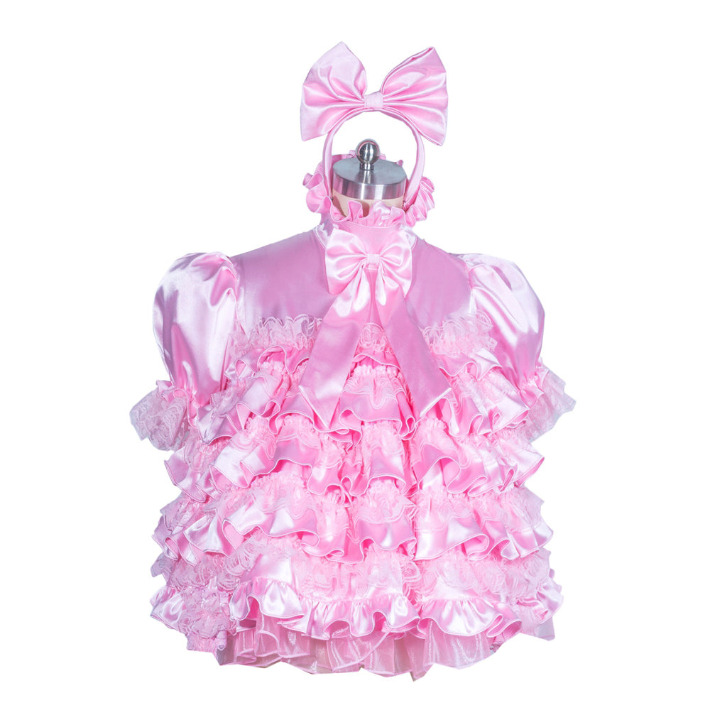 Baby Pink Satin Dress G3882