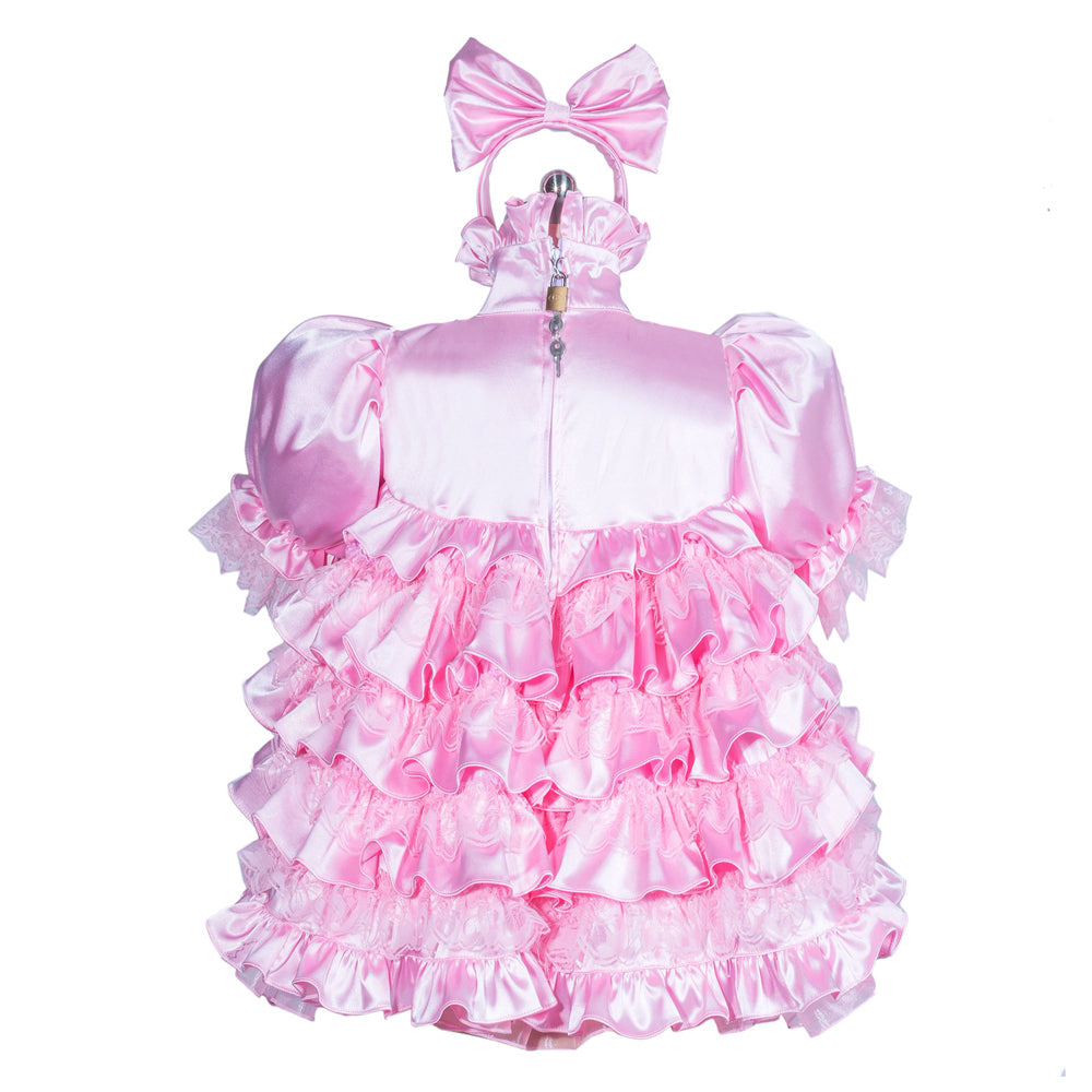 Baby Pink Satin Dress G3882