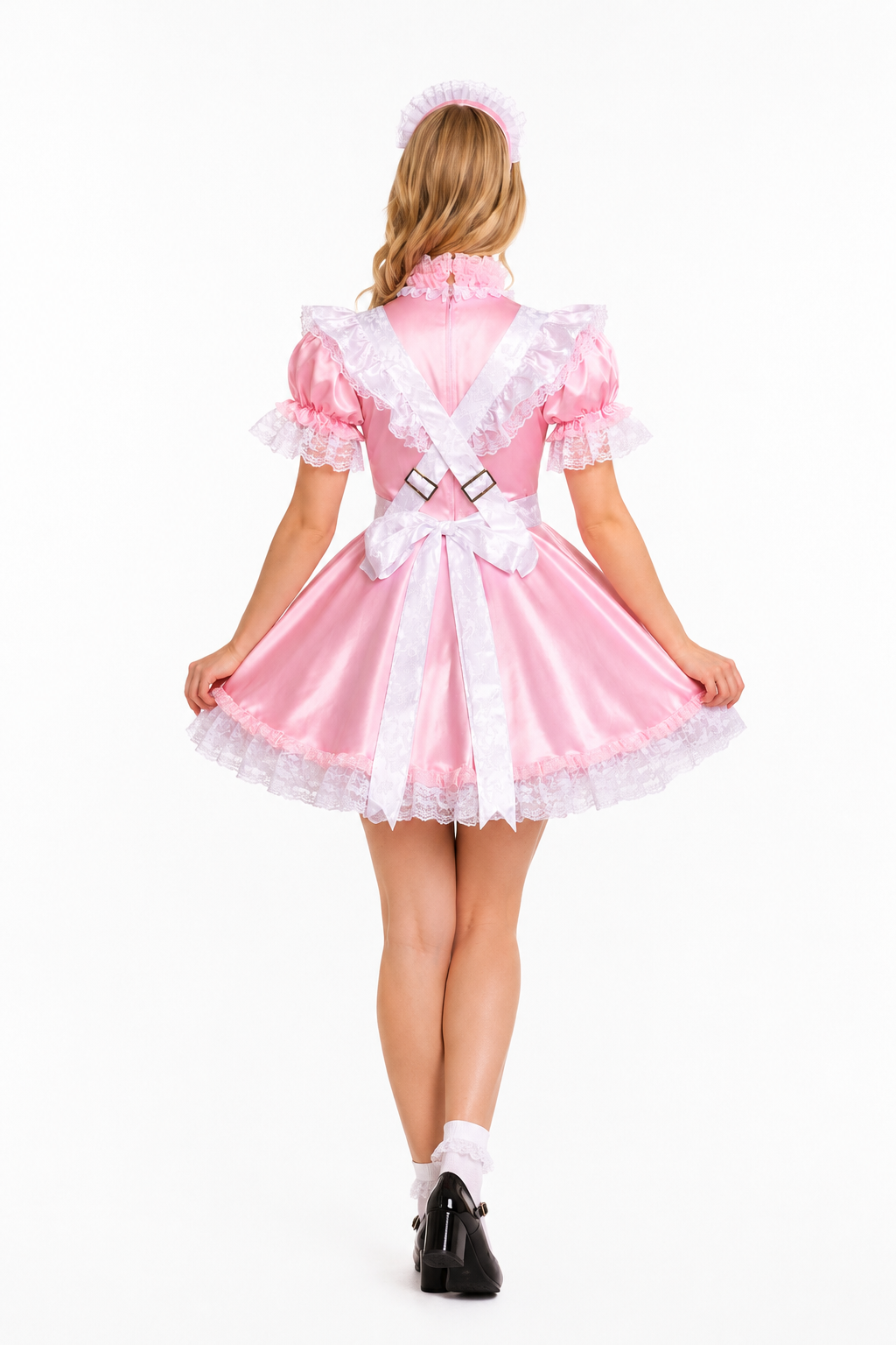 Baby Pink Satin Dress G3884