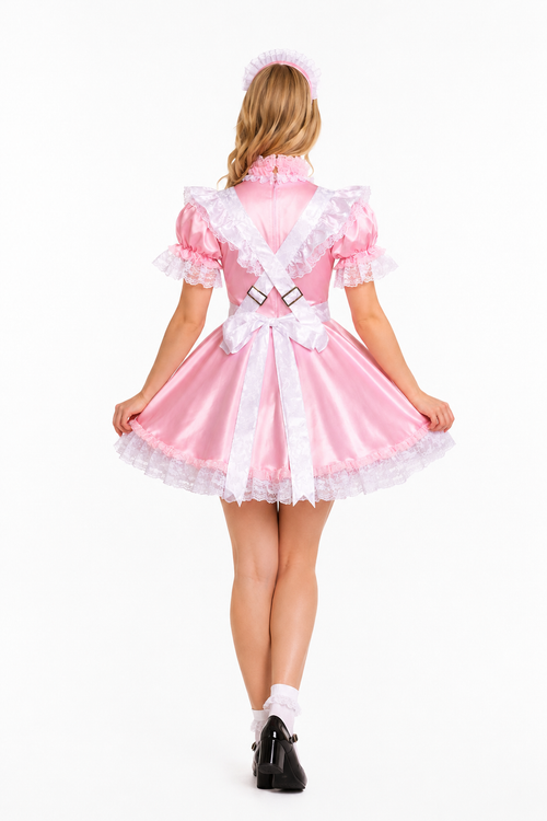 Baby Pink Satin Dress G3884