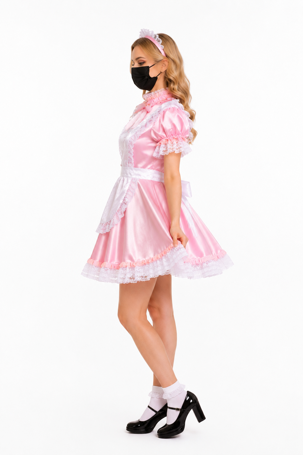 Baby Pink Satin Dress G3884