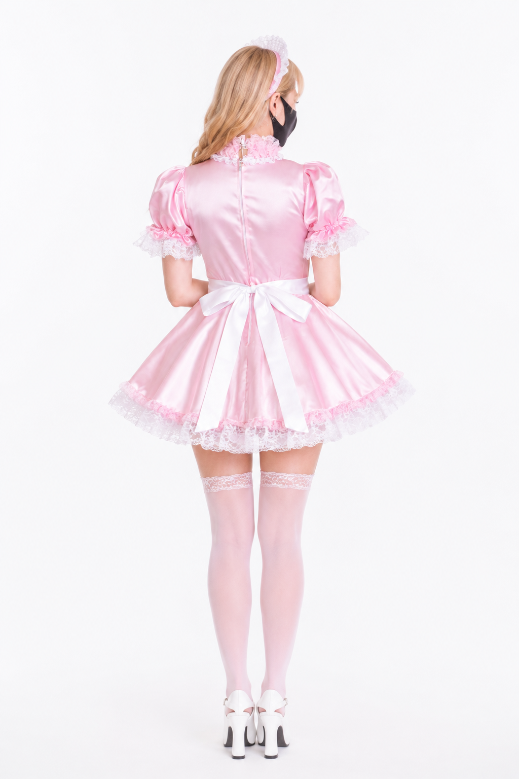 Baby Pink Satin Dress G3885