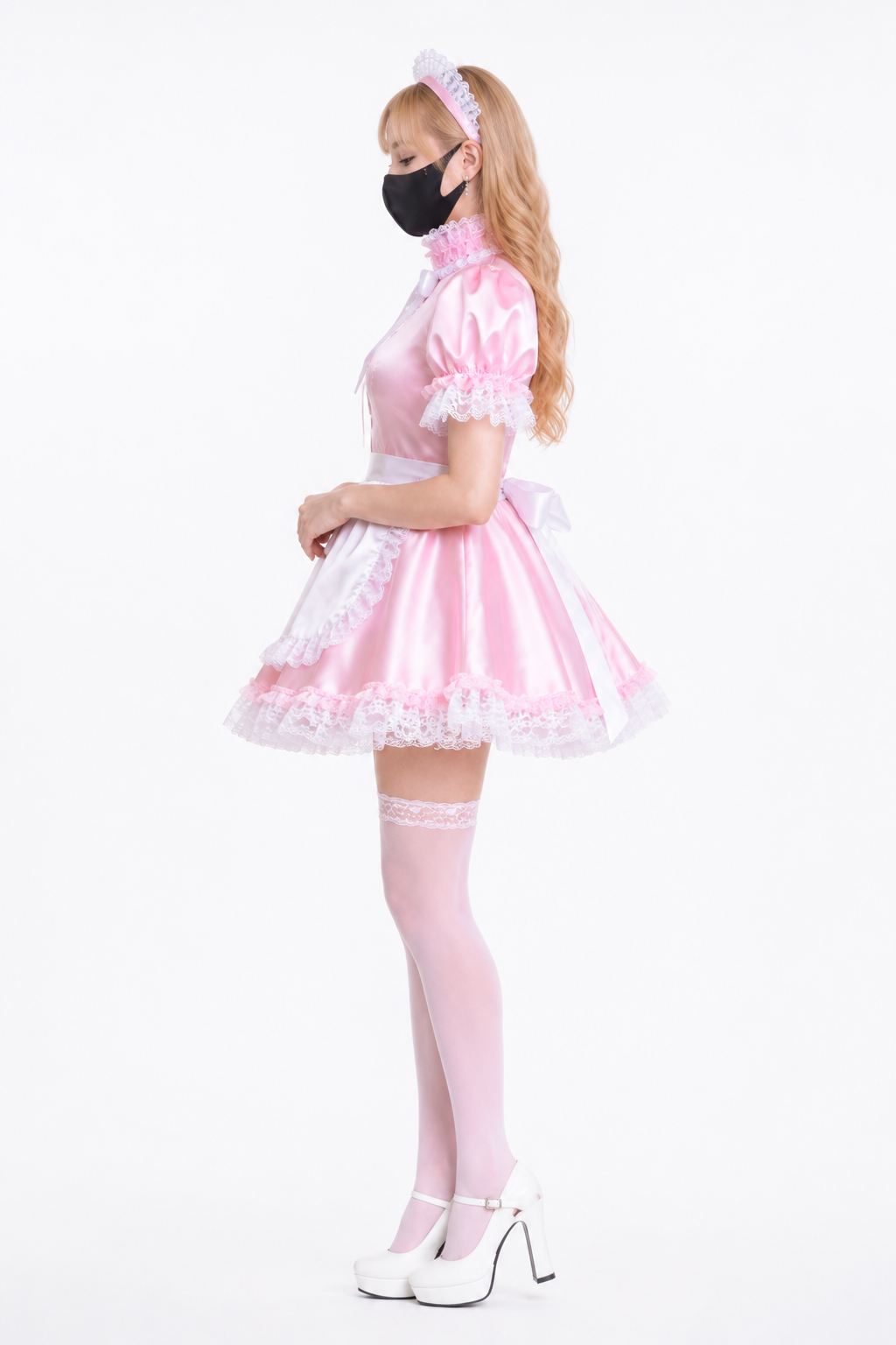 Baby Pink Satin Dress G3885