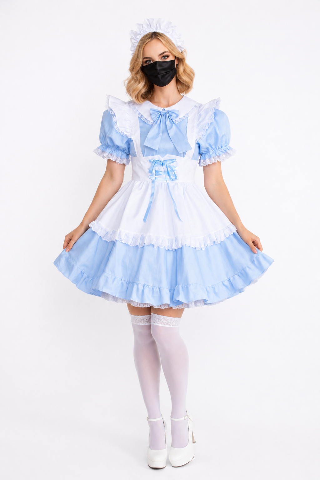 Baby Blue Cotton Dress G3886