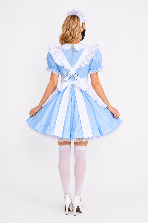 Baby Blue Cotton Dress G3886