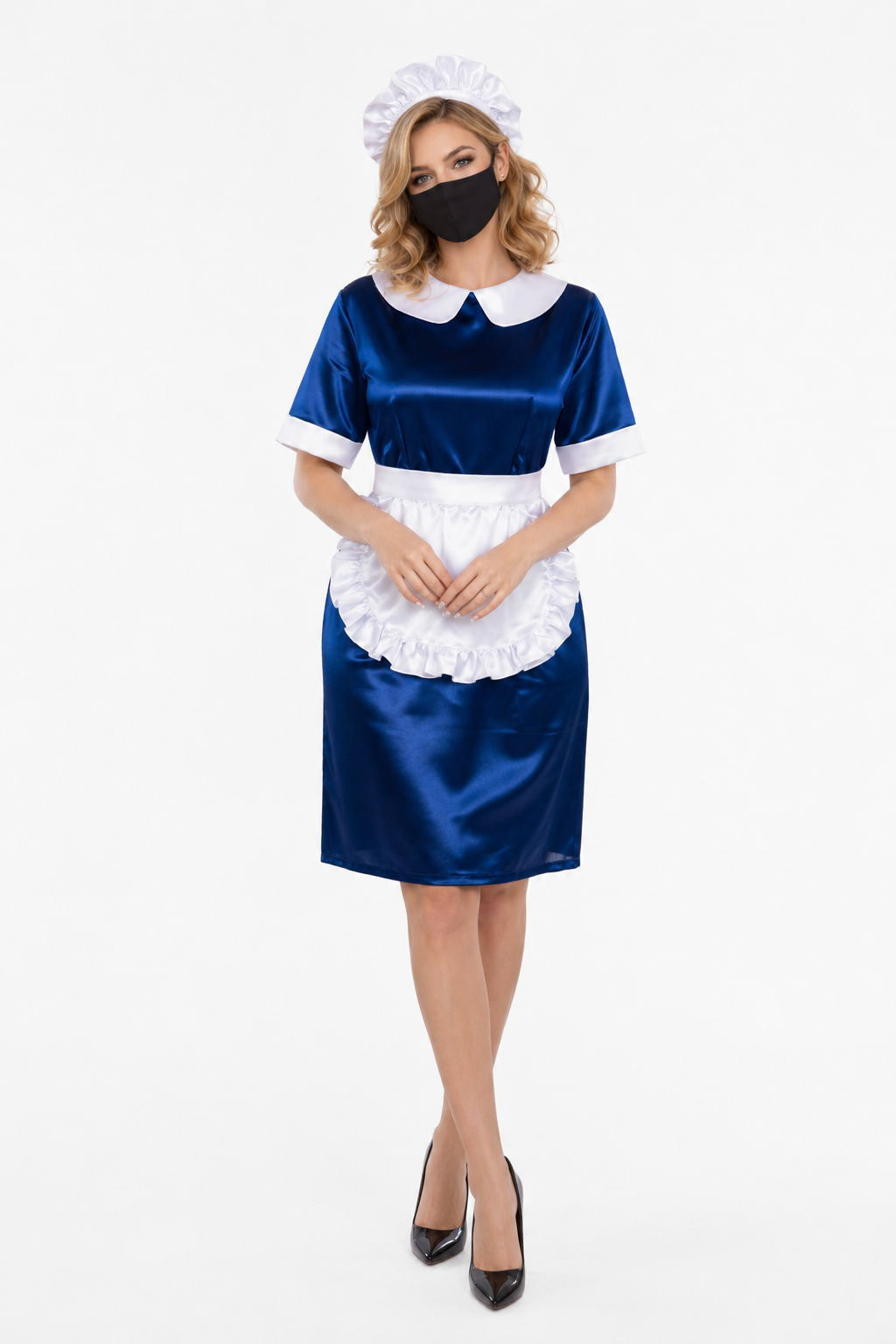 Blue Satin Dress G3887