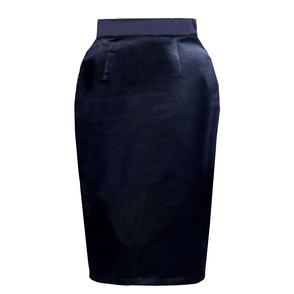 Black Satin Skirt G3889