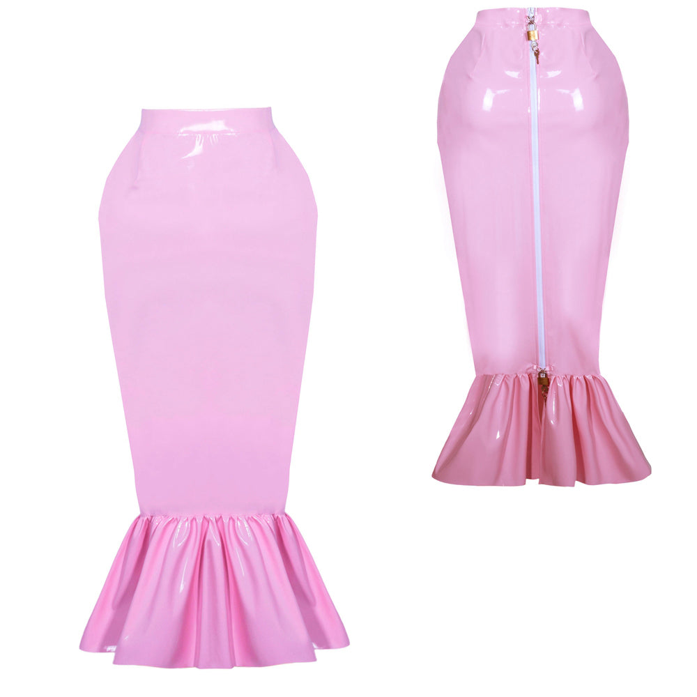 Baby Pink PVC Skirt G3890