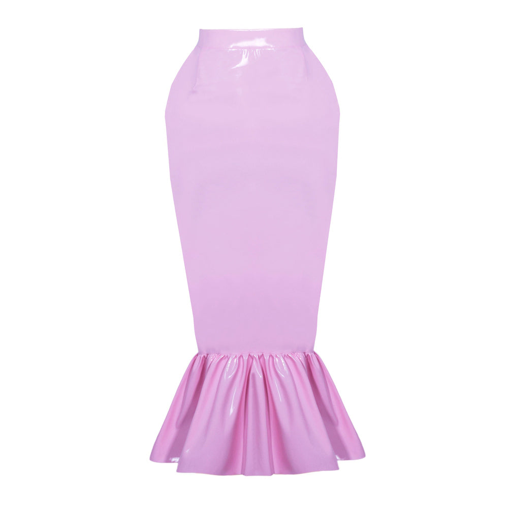 Baby Pink PVC Skirt G3890