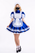 Blue Satin Dress G3891