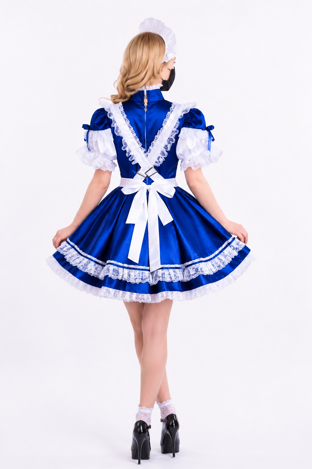 Blue Satin Dress G3891
