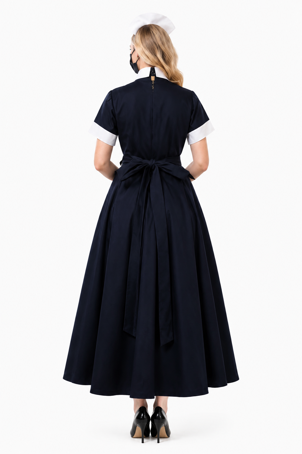 Schwarzes Baumwollkleid G3894