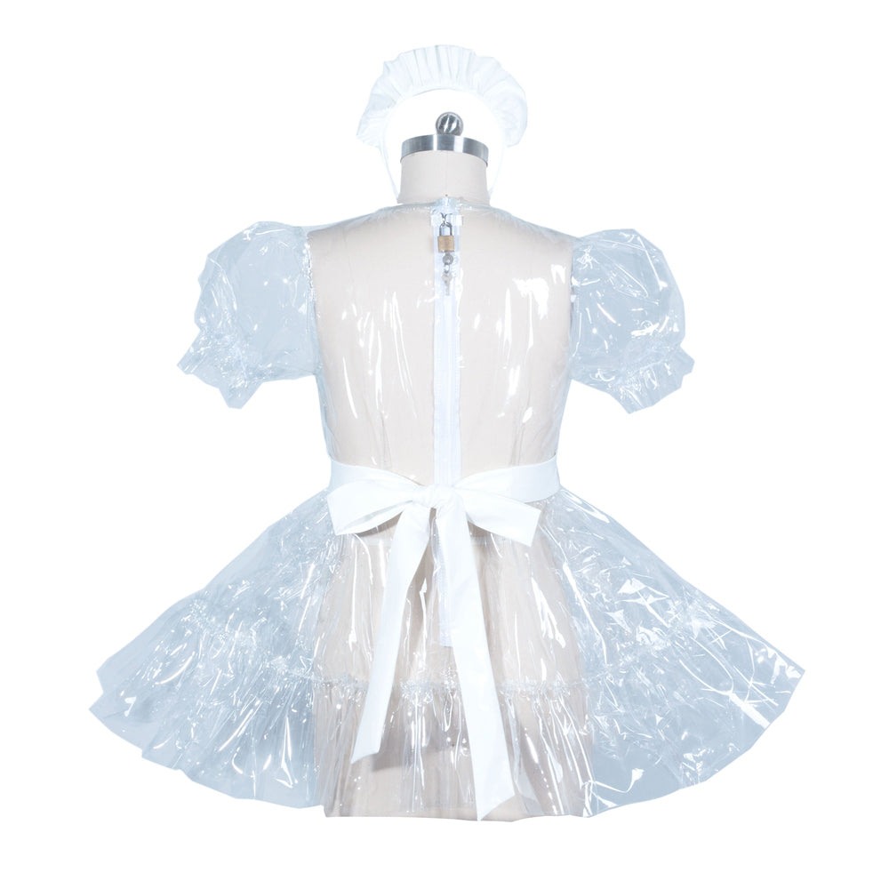 White Clear PVC Dress G3895