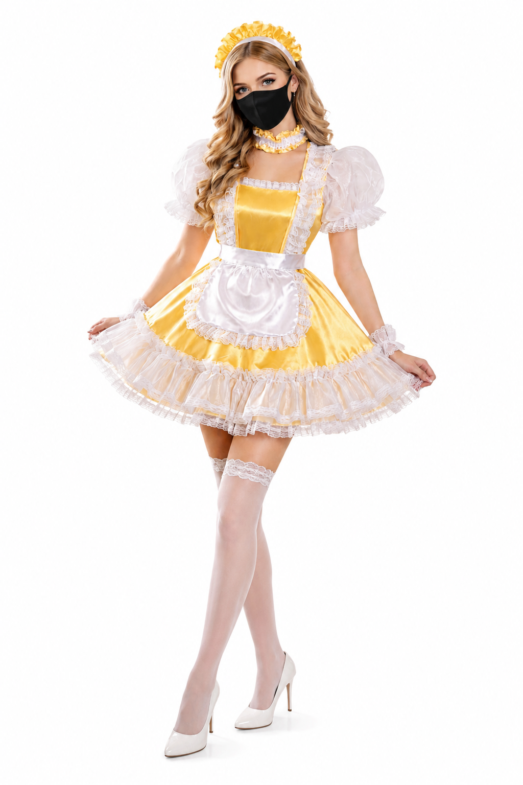 Yellow Satin Dress G3899