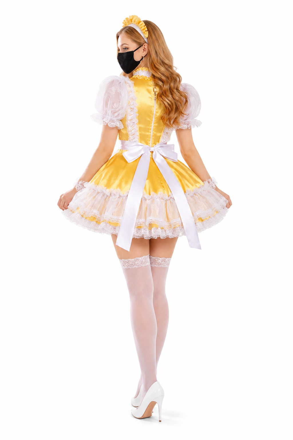 Yellow Satin Dress G3899