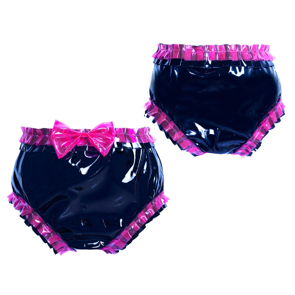 Culotte fine en PVC noir G3904