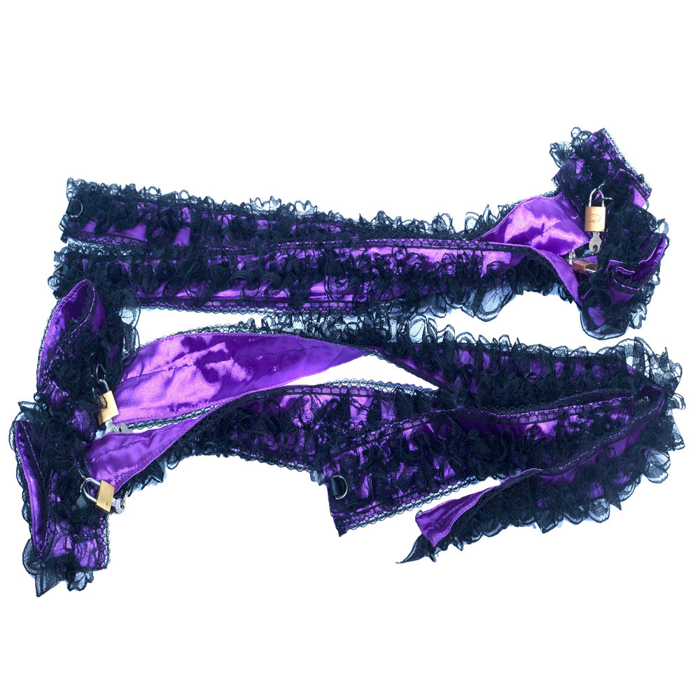 Purple Satin Bodysuit G3906