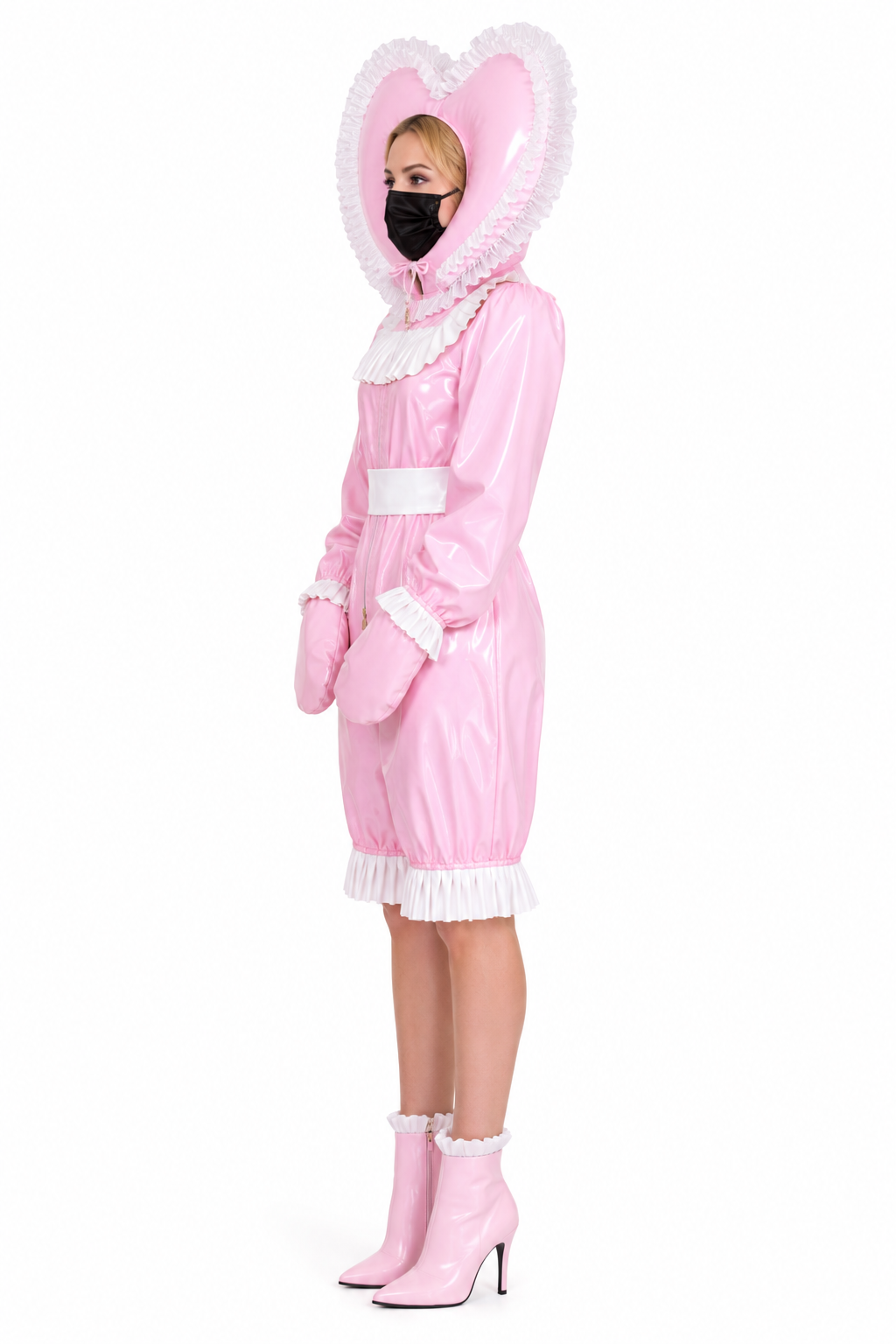 Baby Pink Thin PVC Bodysuit G3910