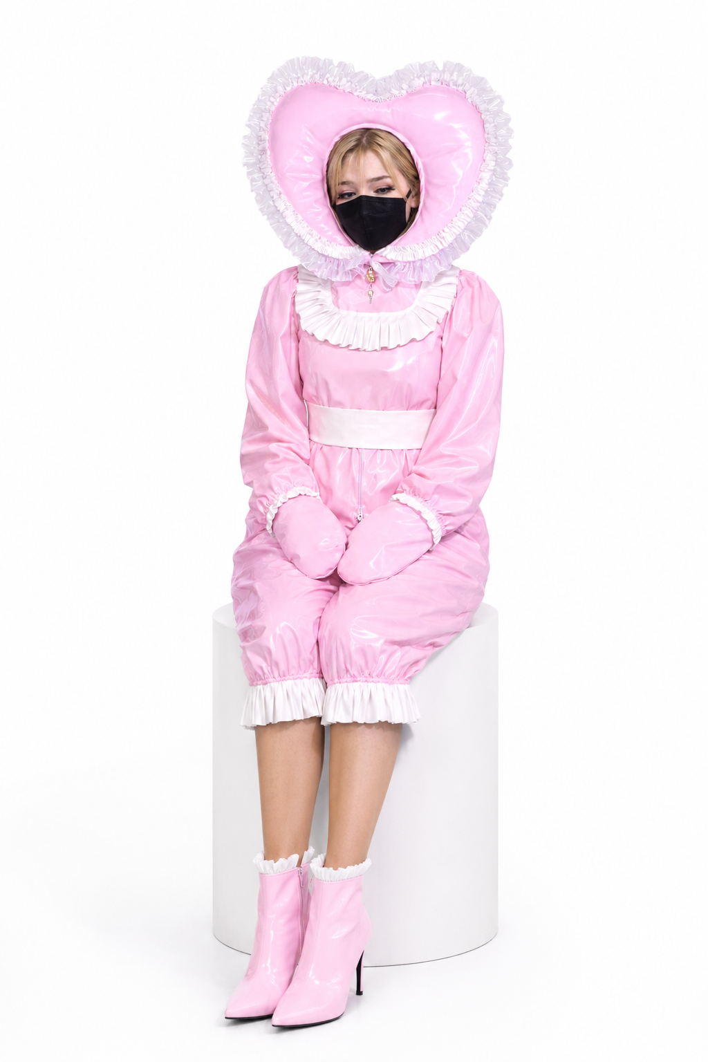 Baby Pink Thin PVC Bodysuit G3910