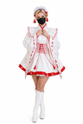 White Heavy PVC Dress G3915