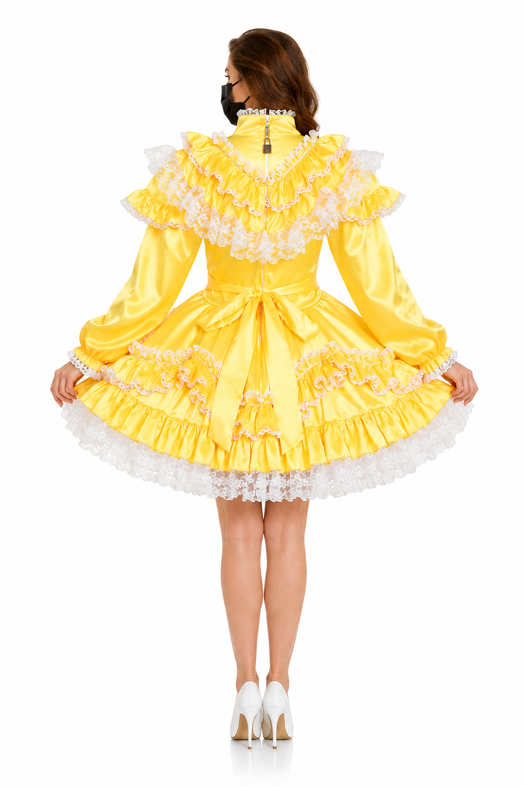 Yellow Satin Dress G3918