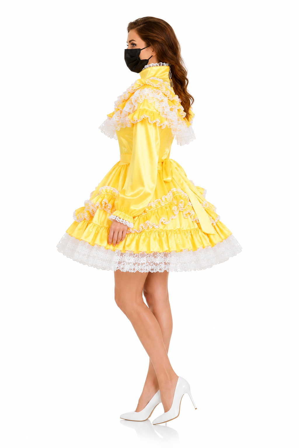 Yellow Satin Dress G3918