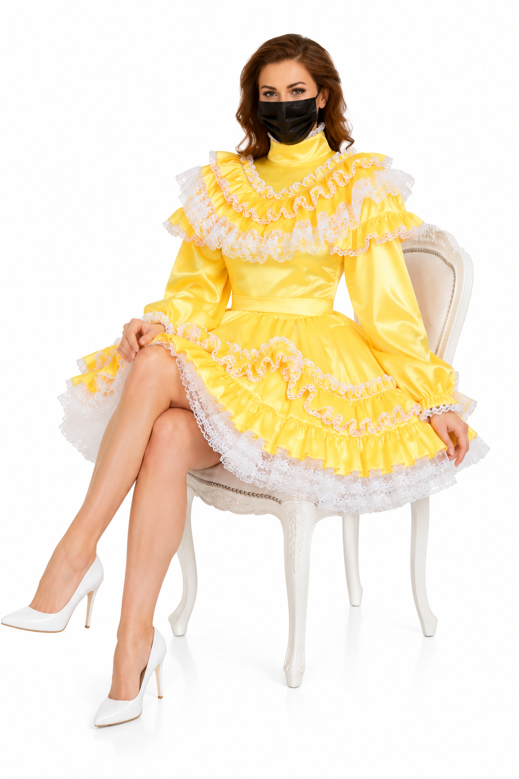 Yellow Satin Dress G3918