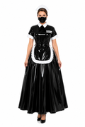 Black Thin PVC Dress G3919