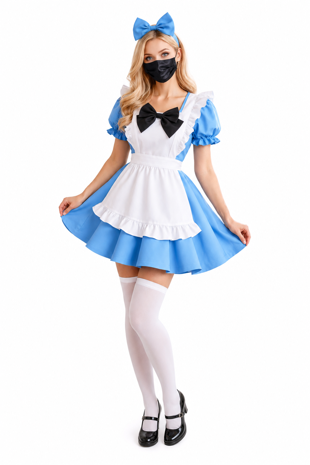 Blaues Baumwollkleid G3923