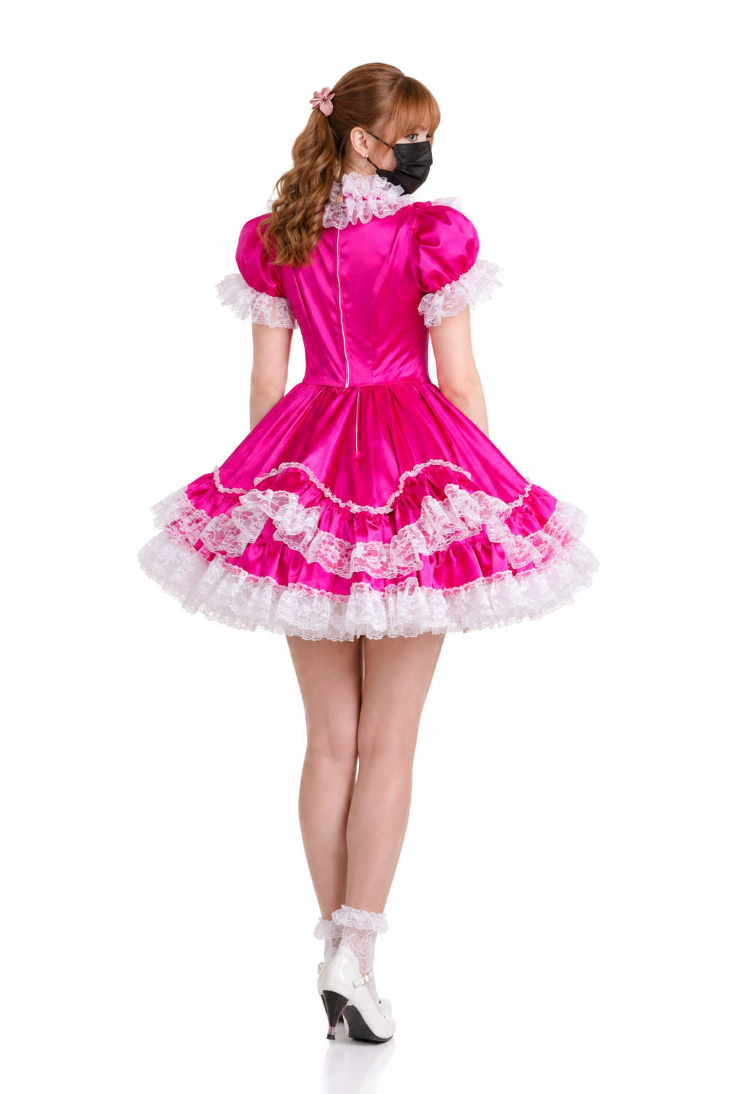 Hot Pink Satin Dress G3929