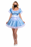 Baby Blue Satin Dress G3930