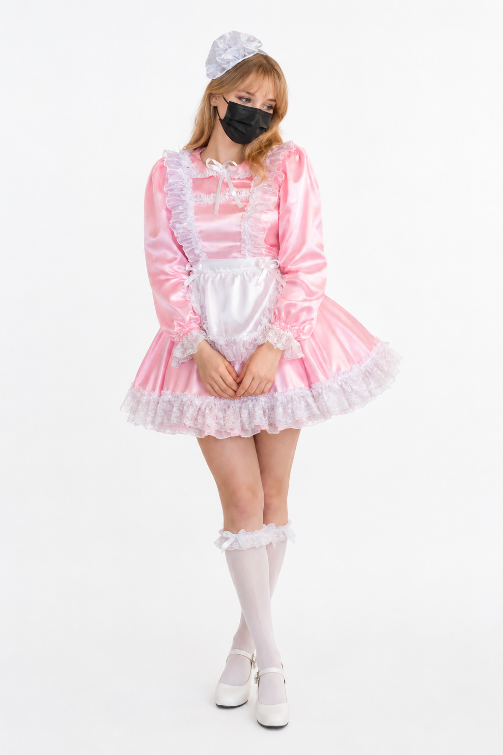 Baby Pink Satin Dress G3931