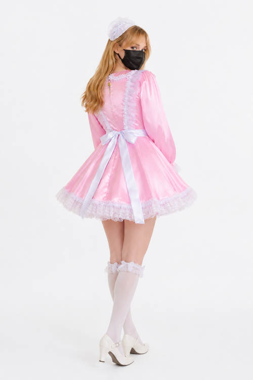 Baby Pink Satin Dress G3931