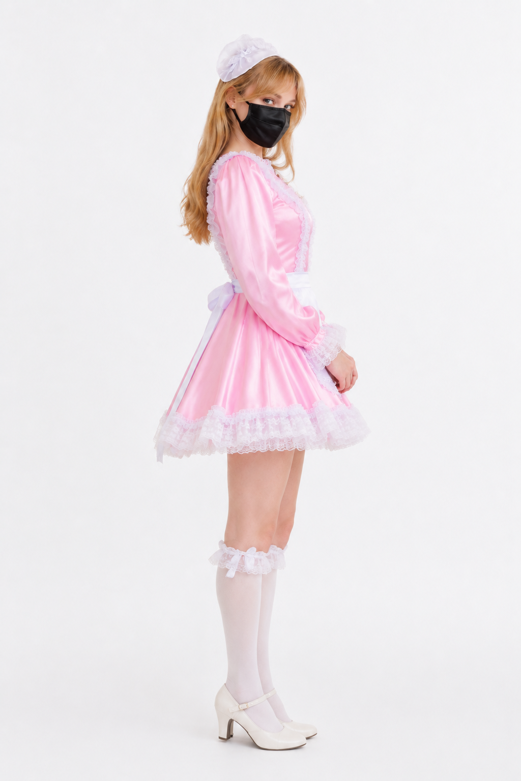 Baby Pink Satin Dress G3931