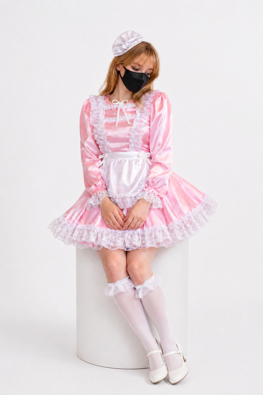 Baby Pink Satin Dress G3931