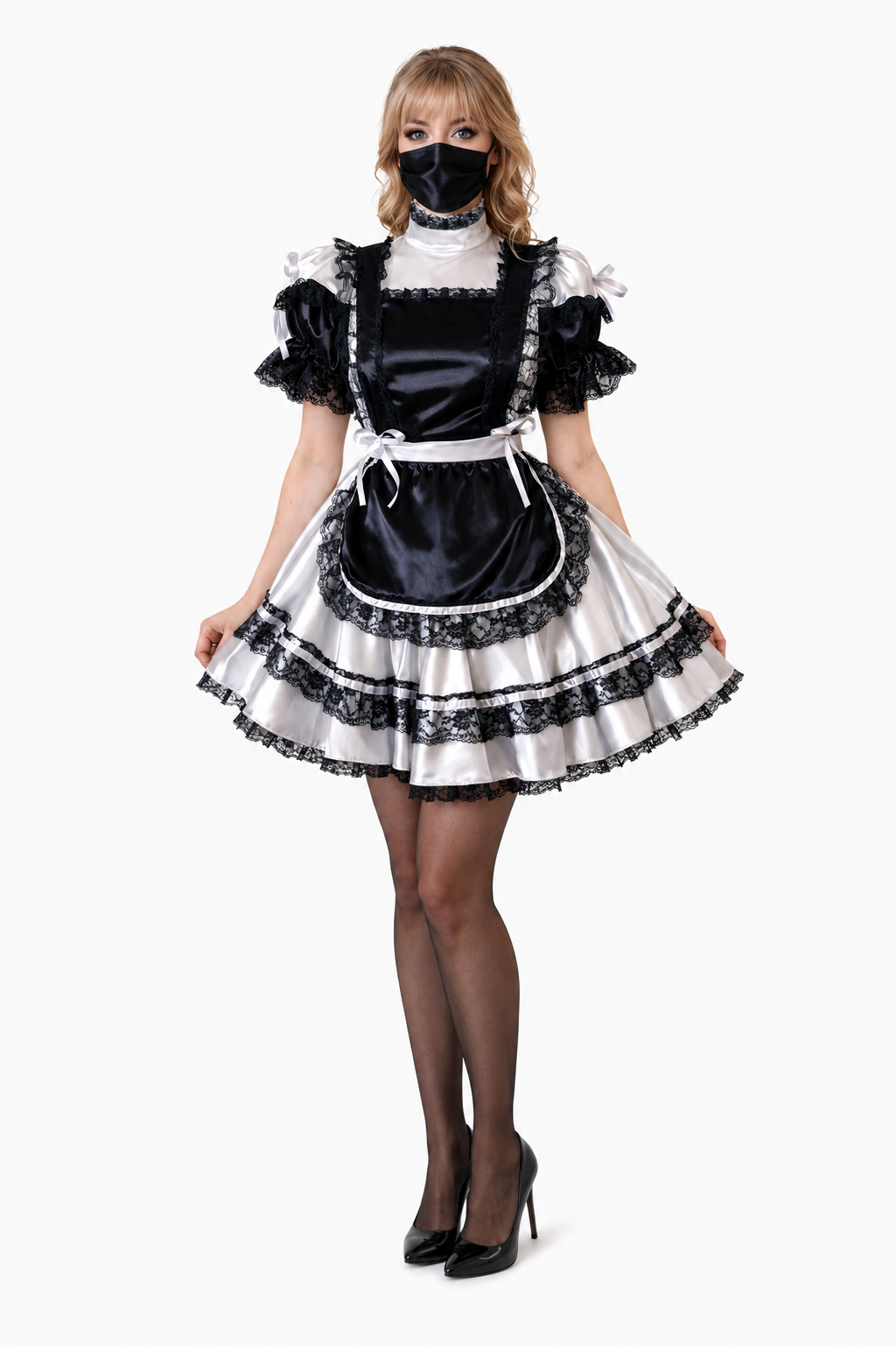 Silver Satin Dress G3932
