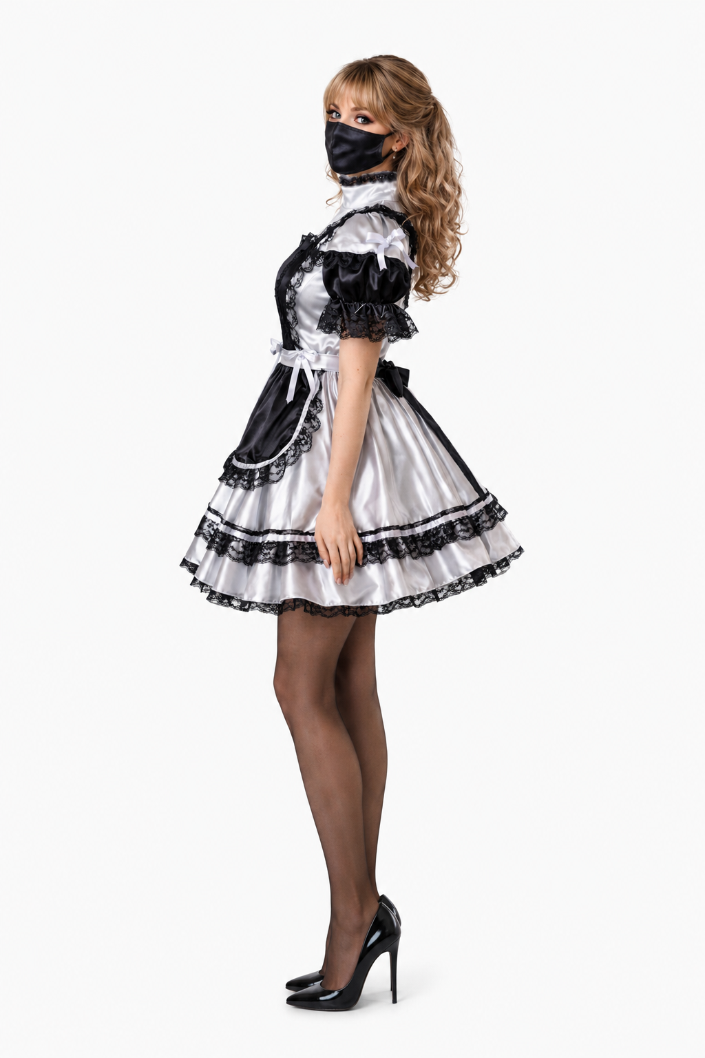 Silver Satin Dress G3932