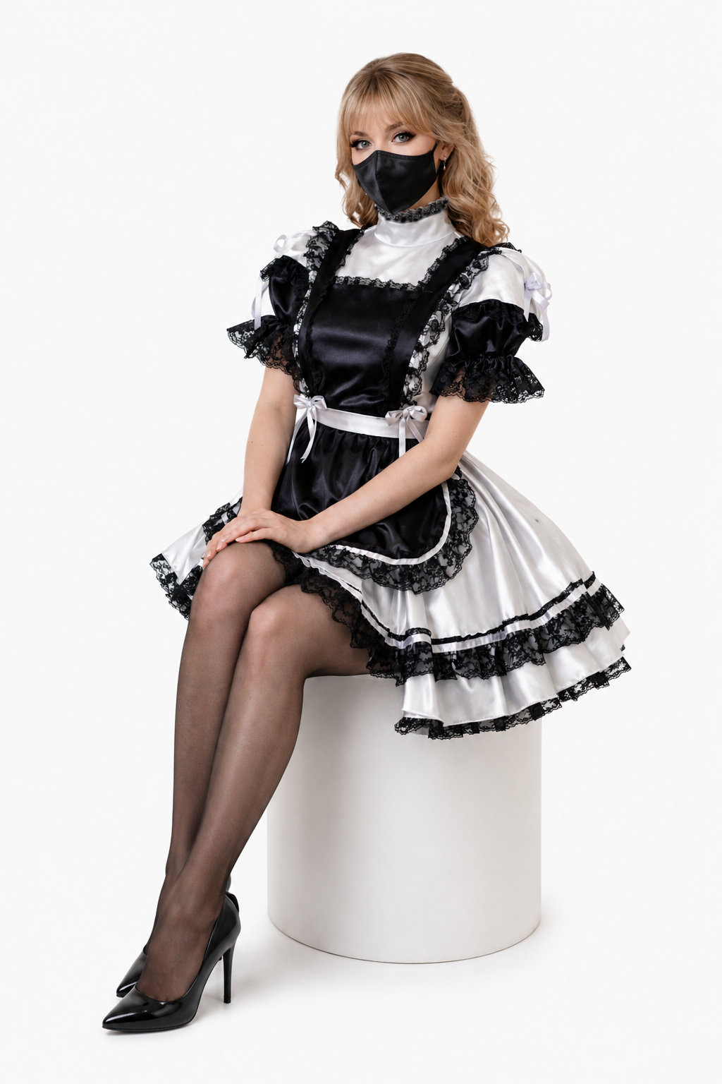 Silver Satin Dress G3932