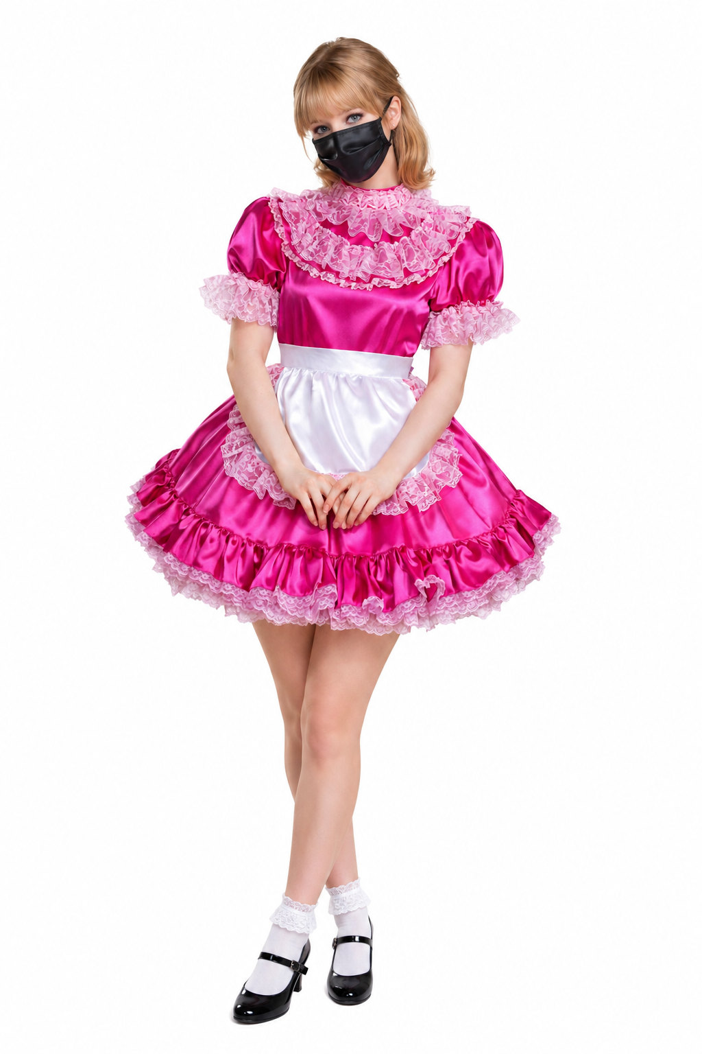 Hot Pink Satin Dress G3933