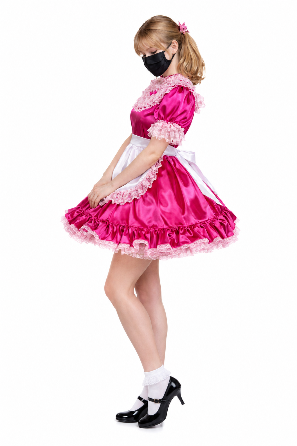 Hot Pink Satin Dress G3933