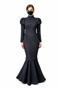 Dark Gray Woolen Dress G3934