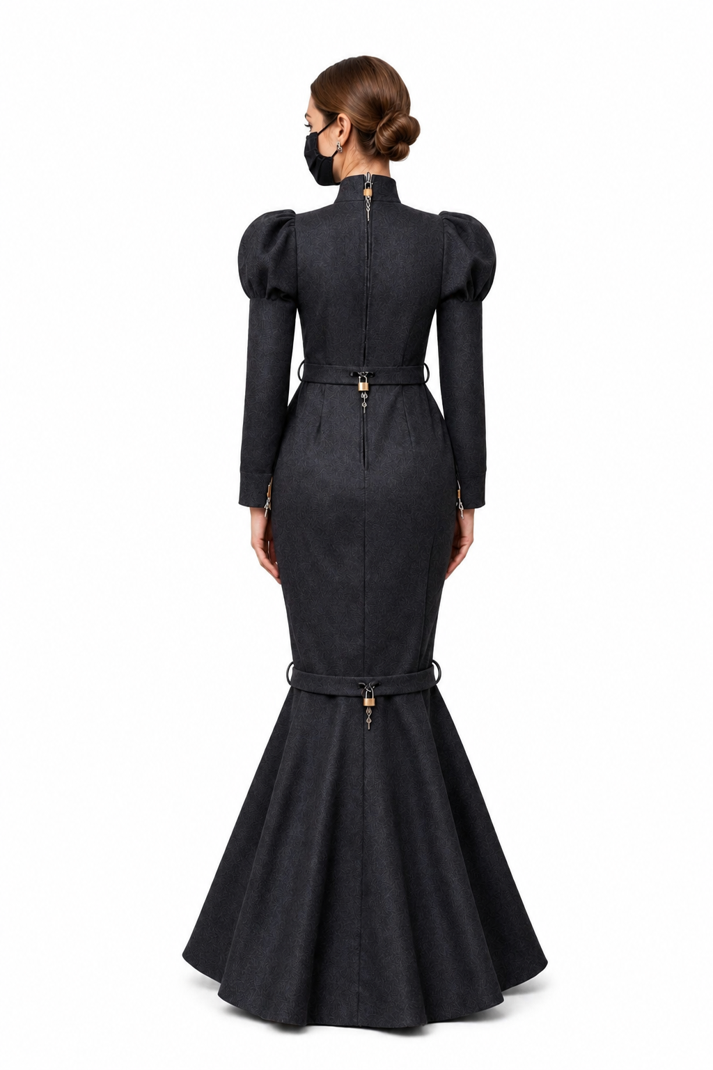Dark Gray Woolen Dress G3934