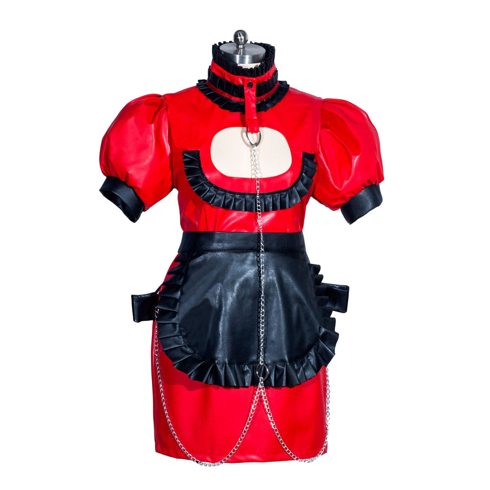 Red Leather Dress G3935