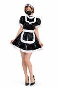 Black Thin PVC Dress G3936