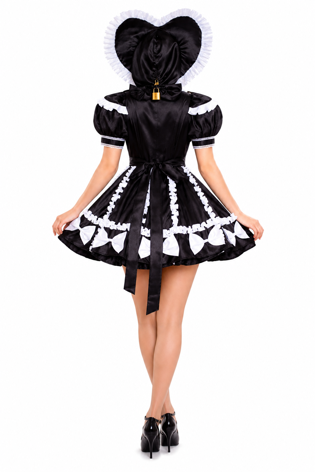 Black Satin Dress G3937