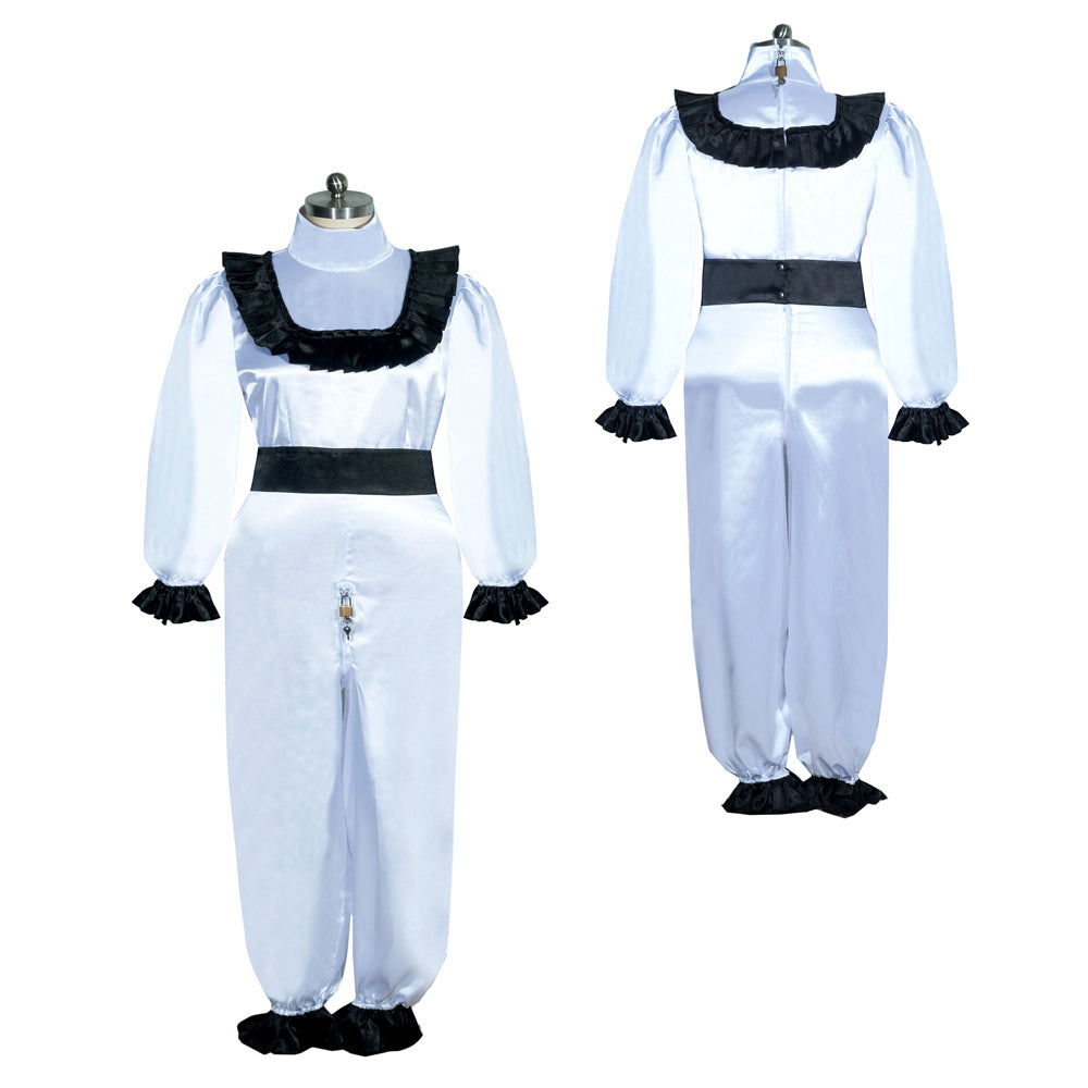 Barboteuse en satin blanc G3938