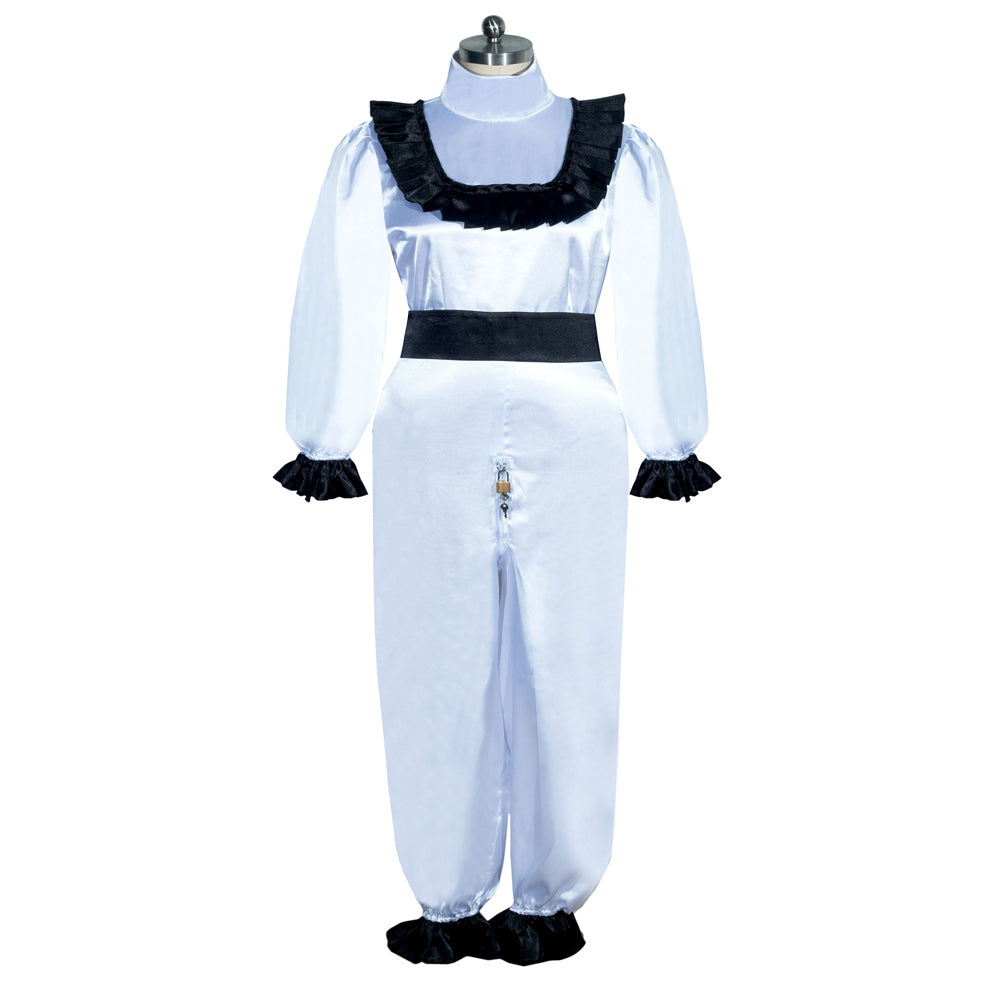 Barboteuse en satin blanc G3938