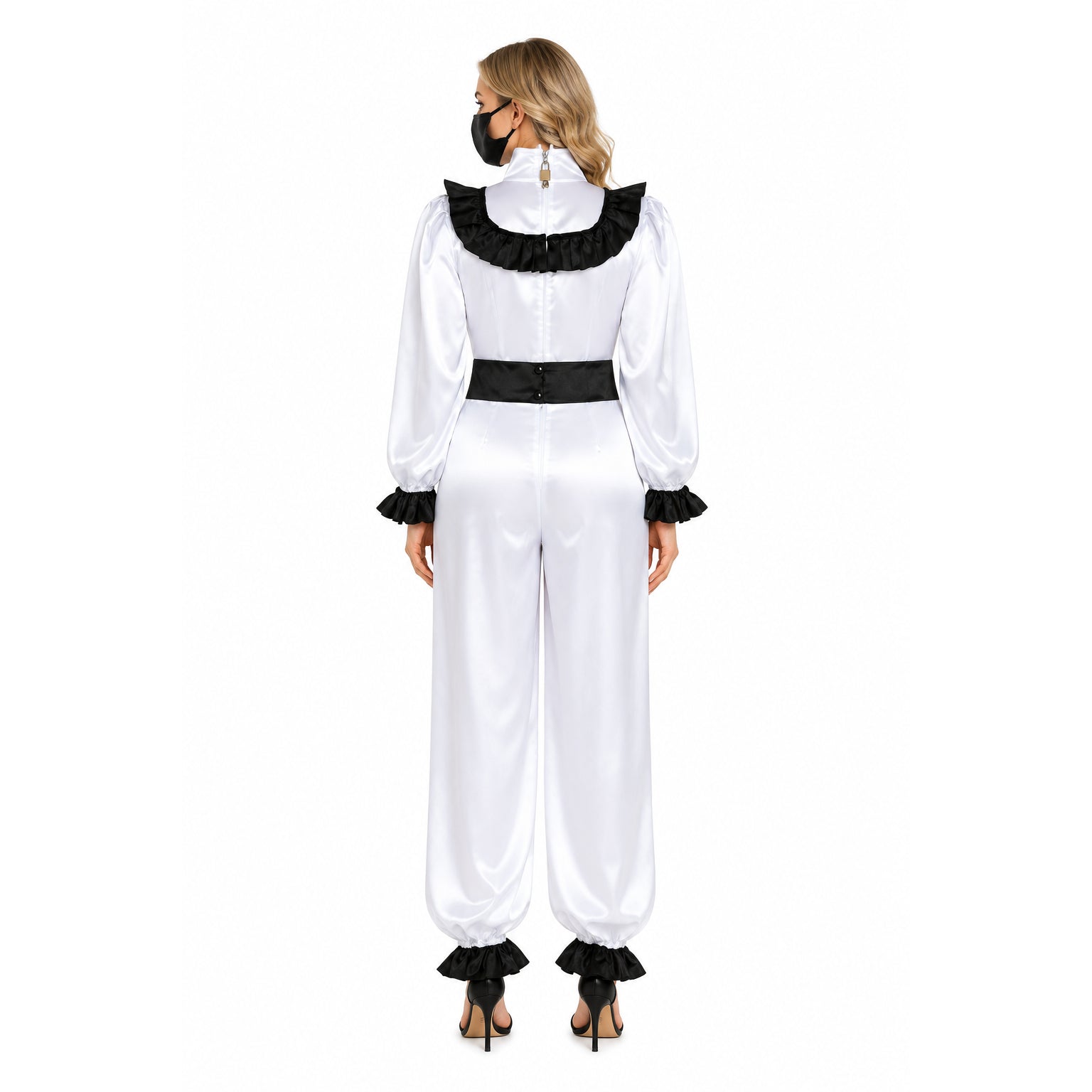 Barboteuse en satin blanc G3938