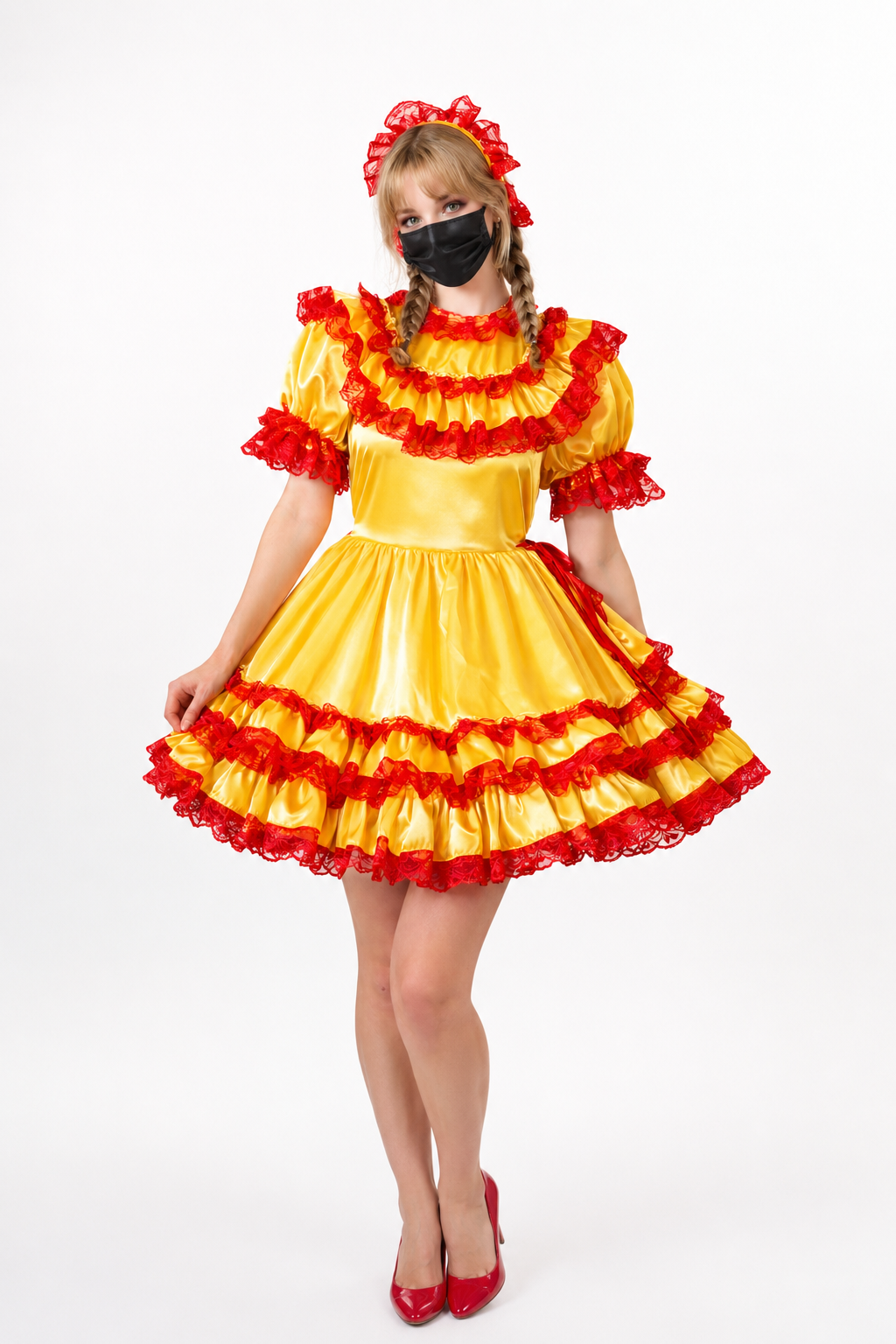 Yellow Satin Dress G3942